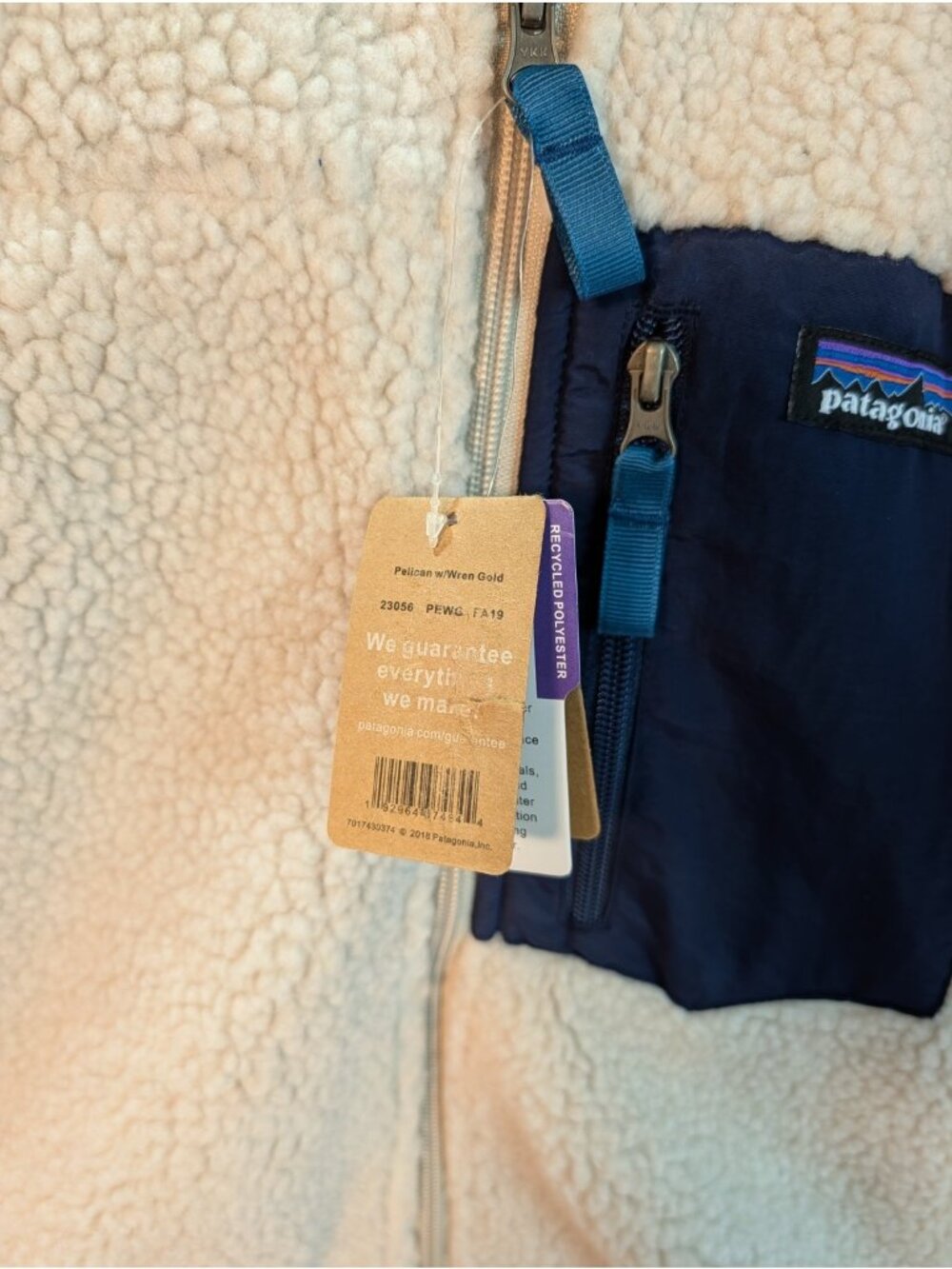 New Patagonia Men’s Size Large Classic Retro-X Jacket Pelican Wren Gold - Picture 4 of 8